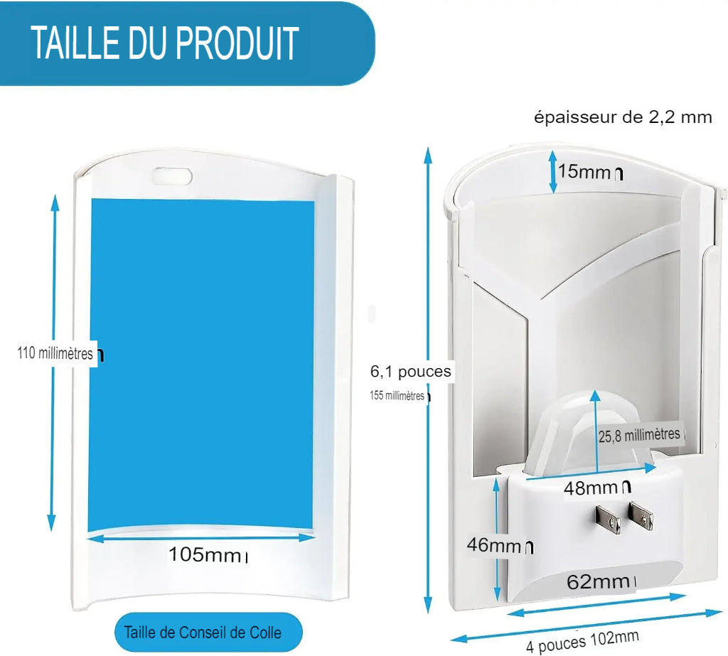 .Piège à insectes volants enfichable pour la maison, attrape-mites etc avec lumière UV nocturne, attractif d'insectes volants