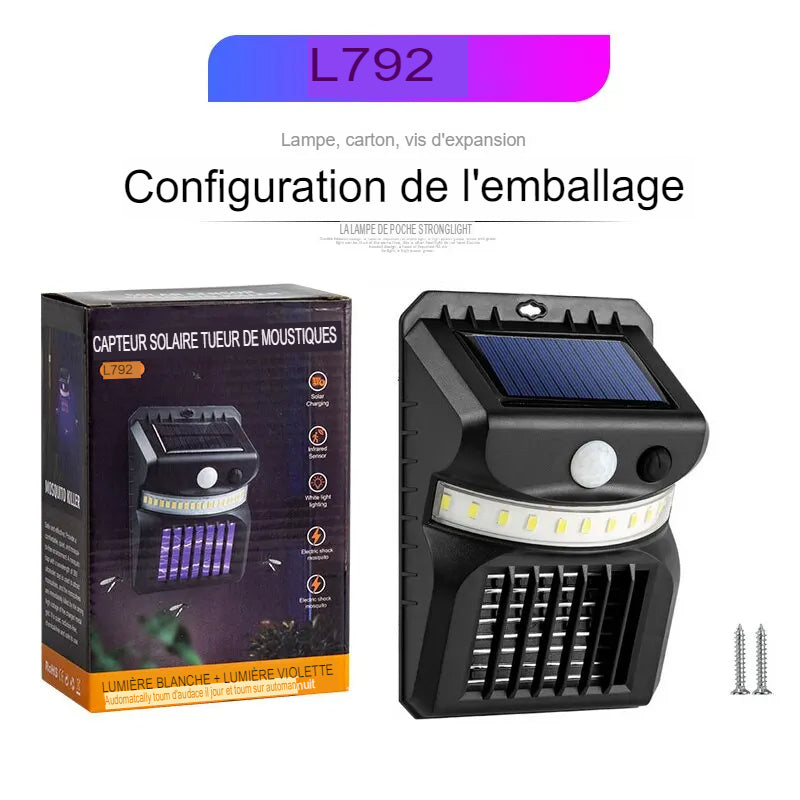 .Lampe solaire extérieure et lampe anti-moustiques et capteur infrarouge