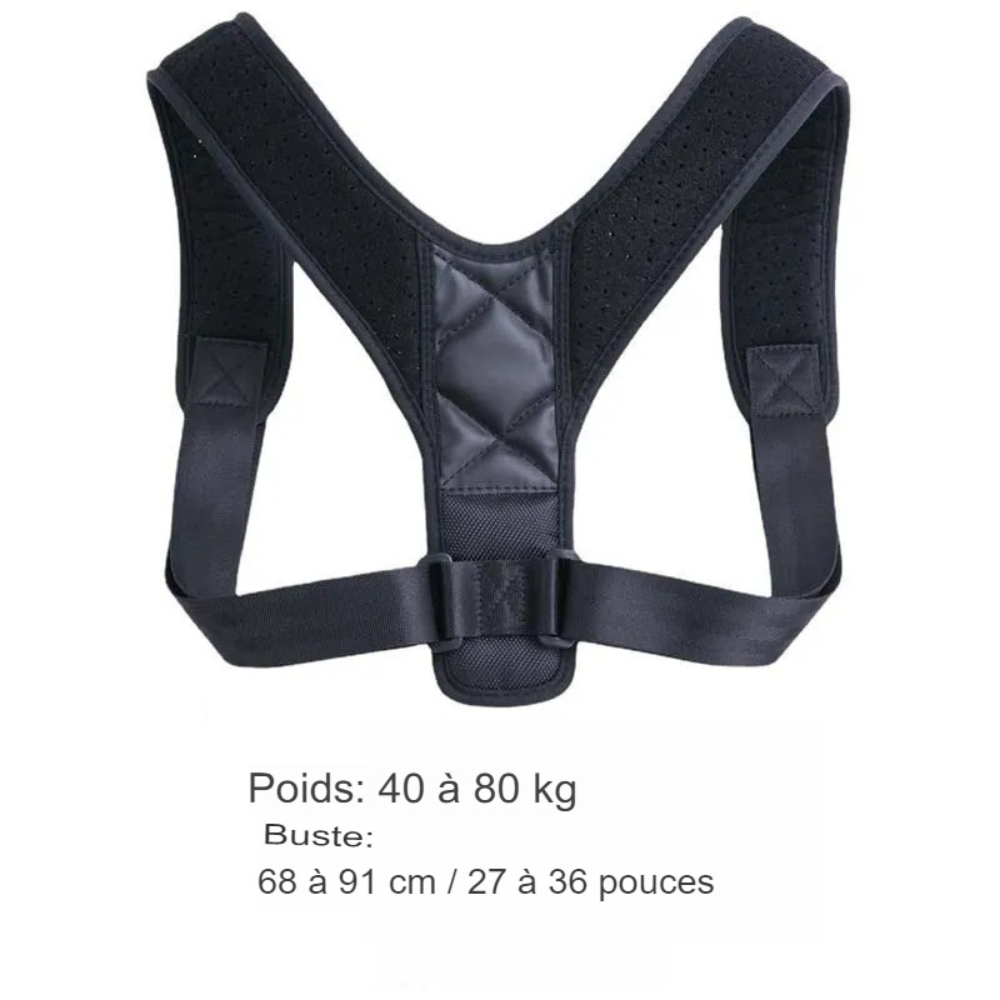 Ceinture de ration de posture du dos unisexe, prévention bossue, ration de position assise, corps respirant qui fait saillie