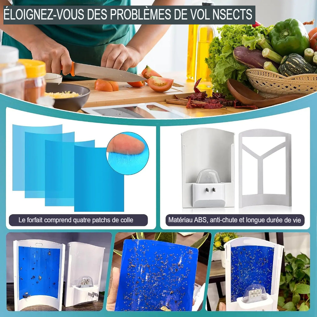 .Piège à insectes volants enfichable pour la maison, attrape-mites etc avec lumière UV nocturne, attractif d'insectes volants